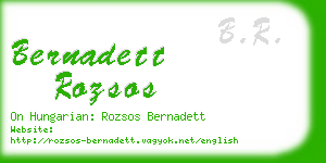 bernadett rozsos business card